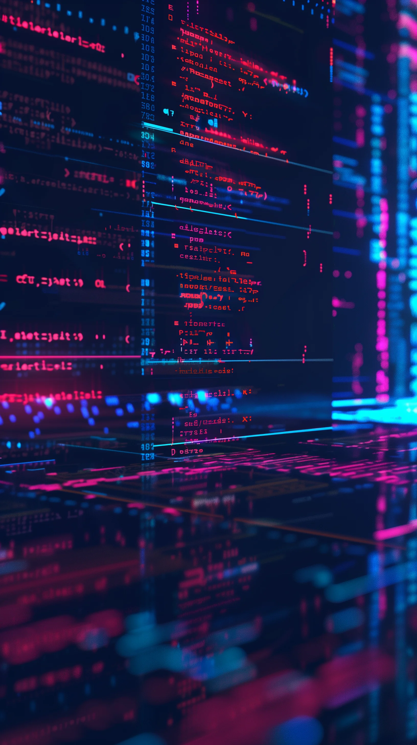 Code-background mit modernem Development Setup